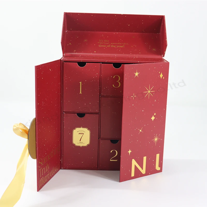 Christmas Logo Cosmetic Skincare Box for Holiday Packaging Perfume Gifts with Surprise Christmas Touch