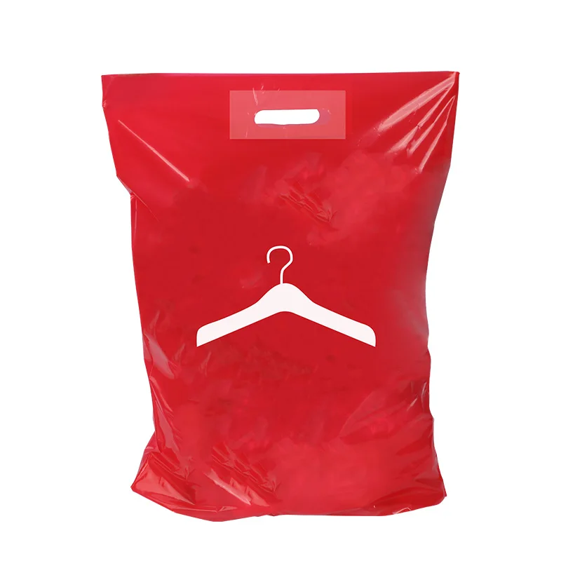 Custom printed small die cut plastic shopping bags