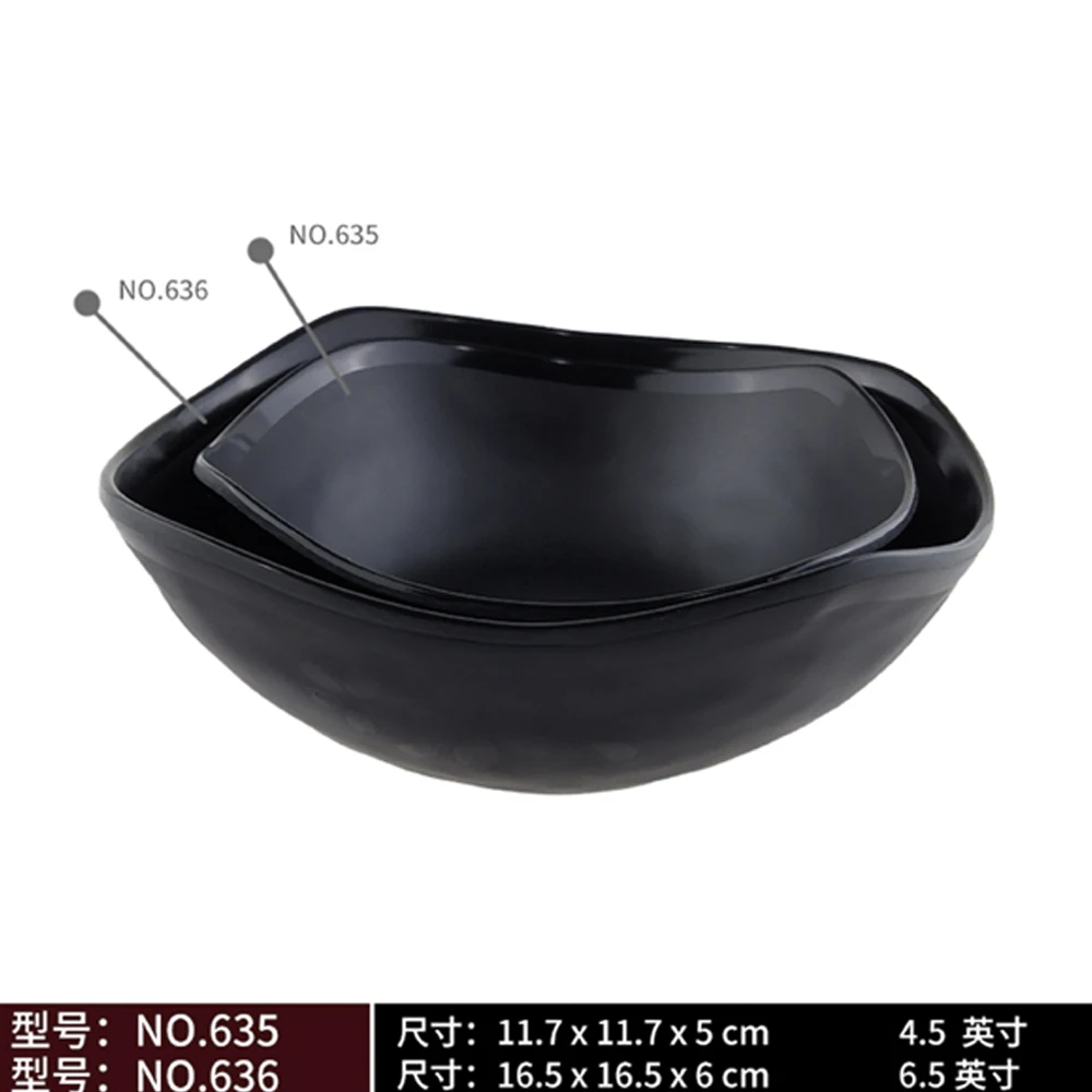 SEBEST Factory Wholesale Dinnerware Restaurant Matte Rice Bowl Sauce Bowl Melamine Ware Black dipping sauce bowl melamine