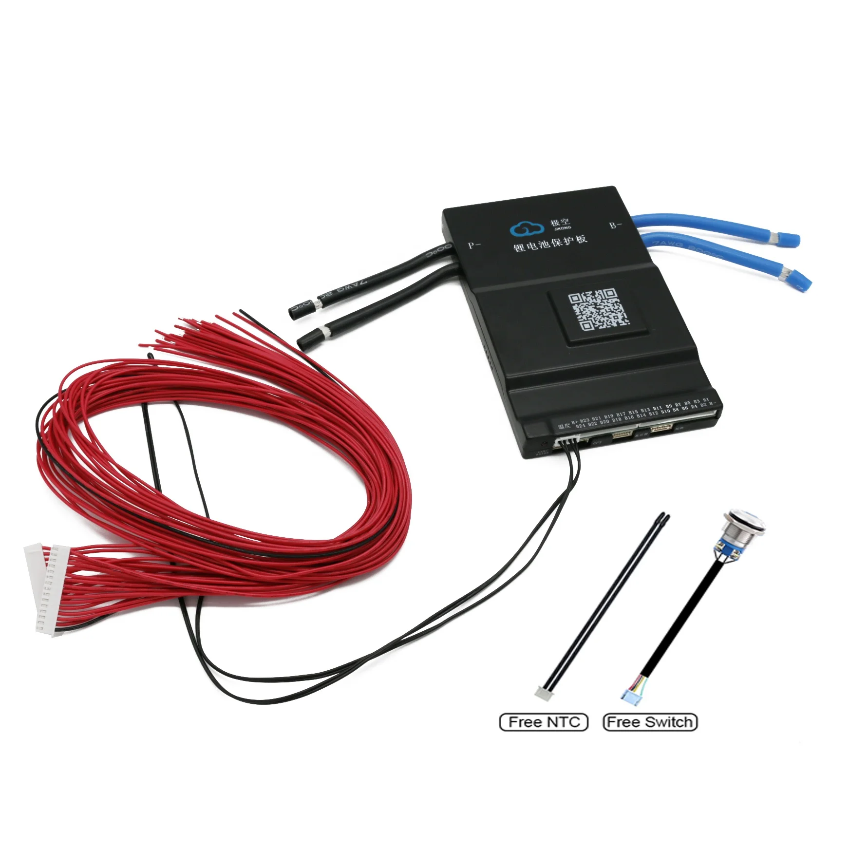Комплект батарей JIKONG BD6A24S10P Active Balance Bms 36 в 48 72 Smart 100A разряд Lifepo4 13S 14S 16S 17S 20S