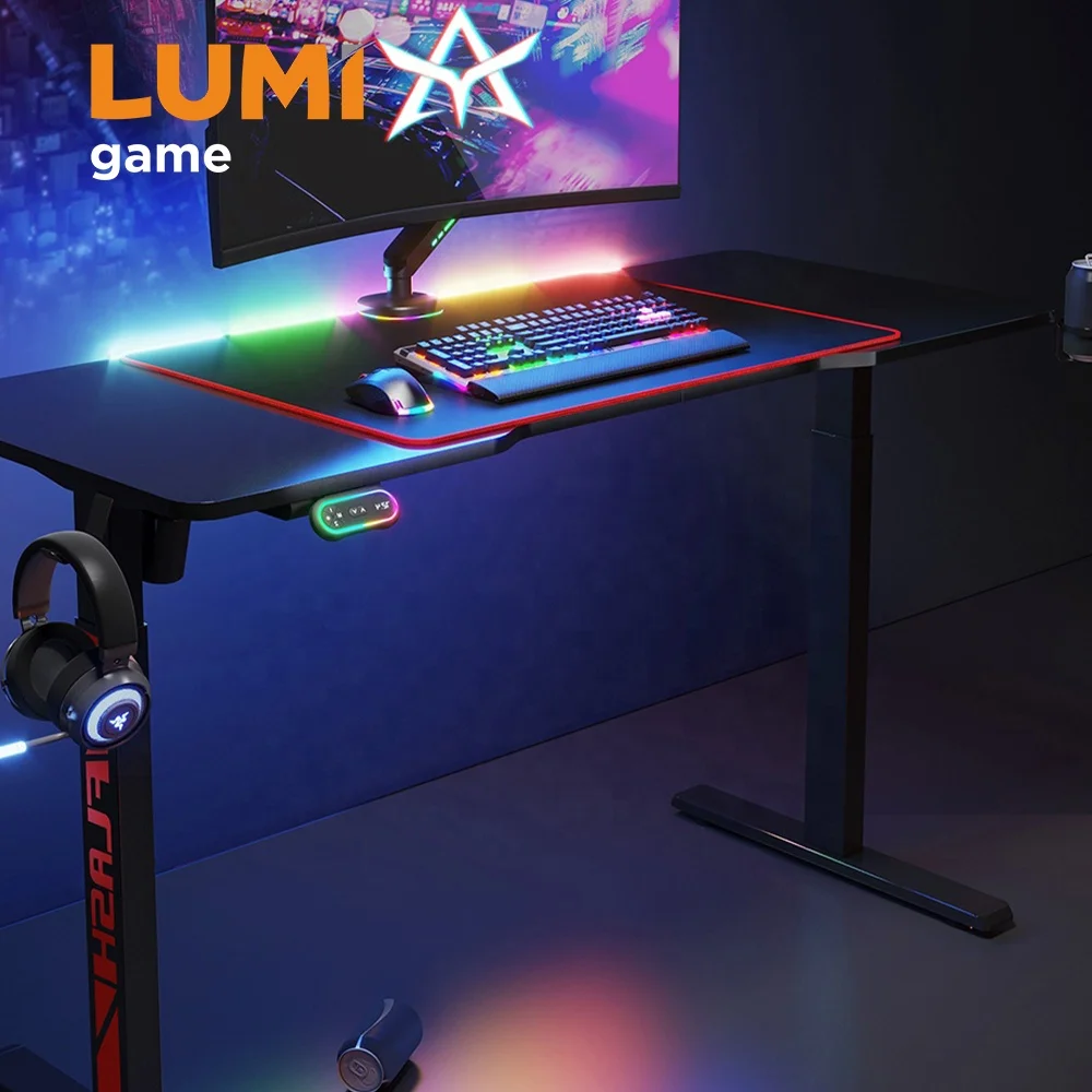 GMD06-1 Single Motor RGB Gaming Standing Desk