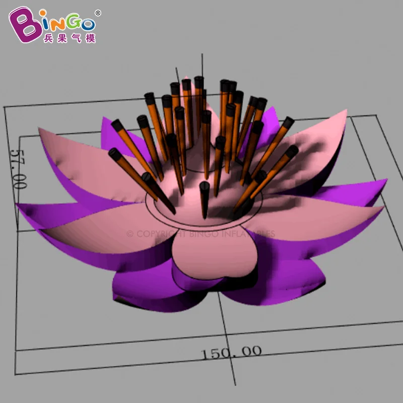 Bingo Hanging Realistic Flowers Balloon Models Event Party Ceiling Giant Inflatable Flower For Wedding Decoration