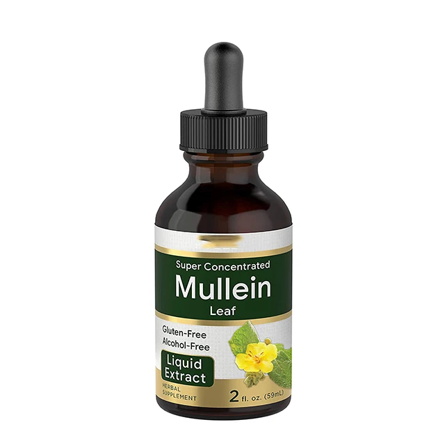wholesale OEM/ODM Private label Mullein Leaf Liquid Extract 2 fl oz Alcohol Free Vegetarian Non-GMO & Gluten Free Supplement