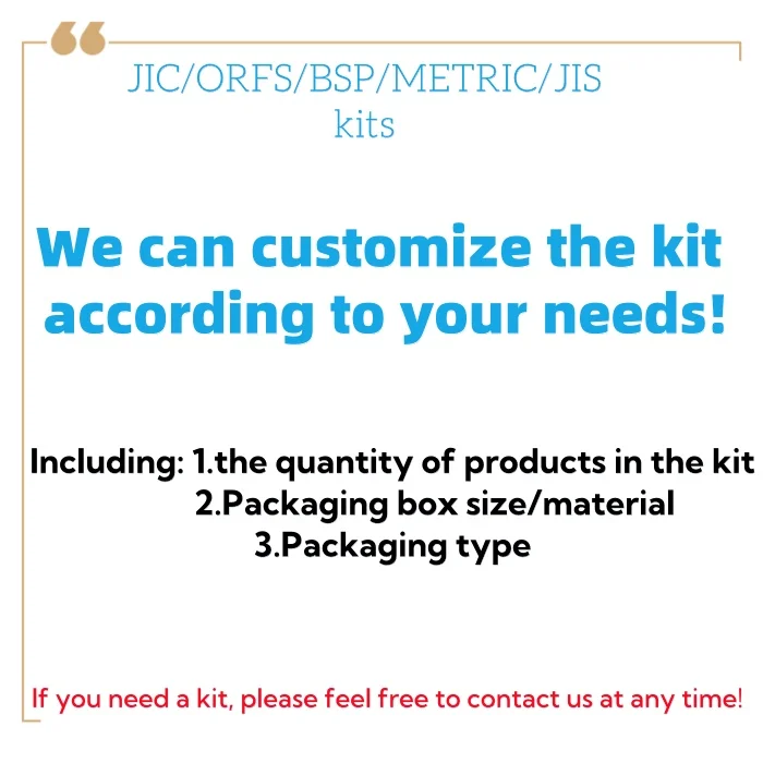 customized carbon steel bsp orfs jic male female cap and plug kit hydraulic adapter kits hydraulic caps and hose plugs