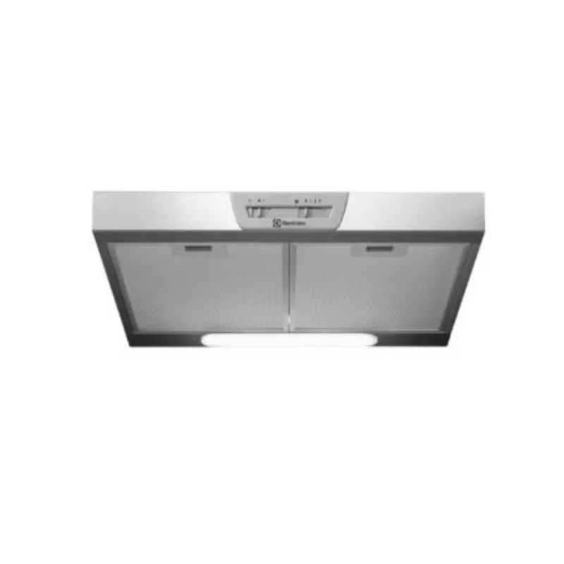 60cm Slim Built-In Kitchen Hood with LED Lights 3 Speeds Slider Controls Electric Exhaust Function Chimney Installation