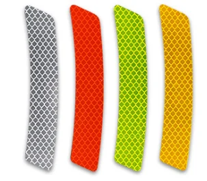 10pcs trailer reflector vehicle car bicycle wheel door reflective adhesive night driving visibility warning safety strip sticker