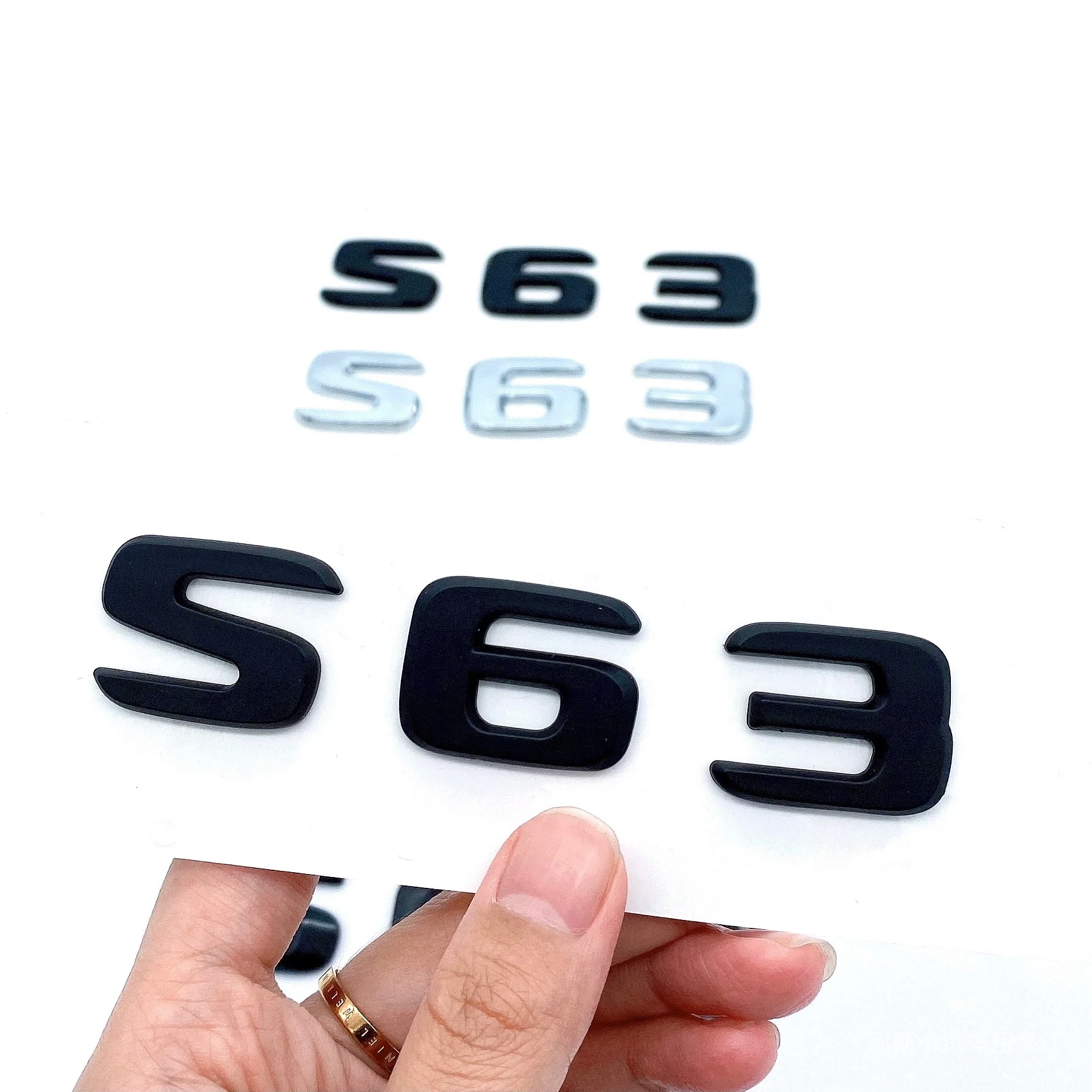 ABS Car Rear Tail Trunk Emblem Badges Logo Stickers For Mercedes Benz E63 C63 S63 E400 C400 C43 C300