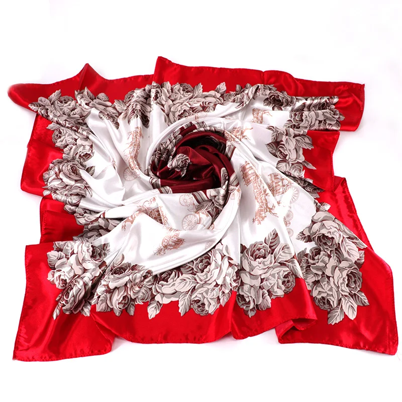 Factory Supplier Custom Printed  Satin  Lunch Bag Wrapping Cloth  furoshiki