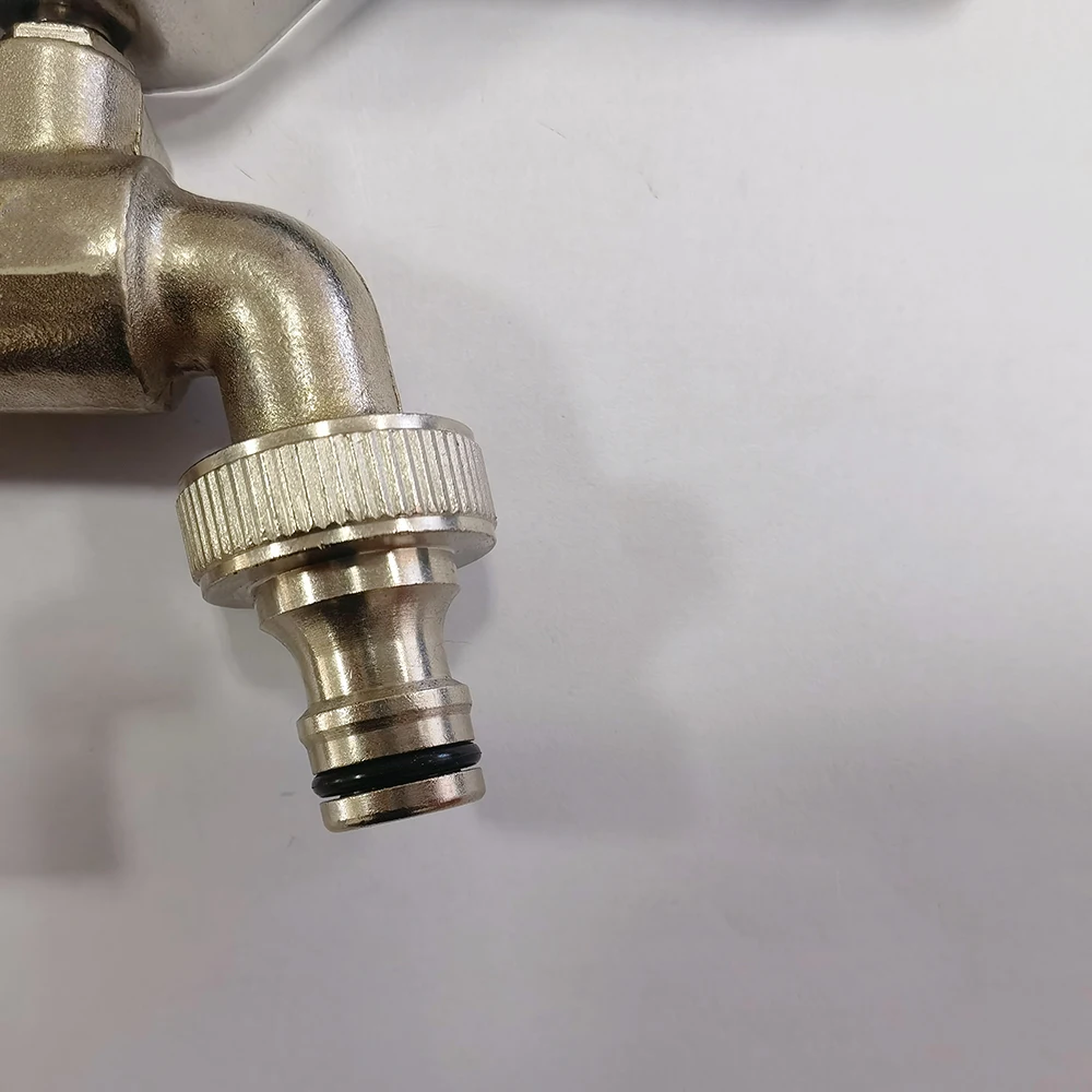 Garden hose tap two way  Brass ball valve bibcock with  fast hose connector