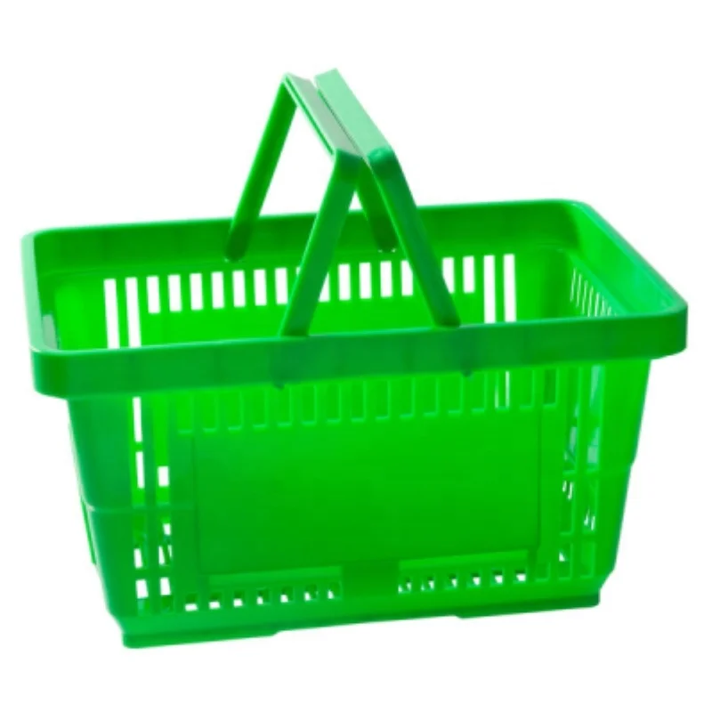 Plastic Shopping Basket Supermarket with Handle