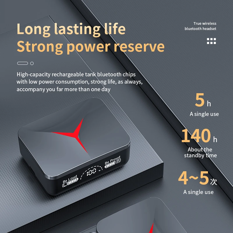 M90 Pro беспроводные наушники ENC шумоподавляющие микрофонные с 1200 мА · ч зарядным отсеком и