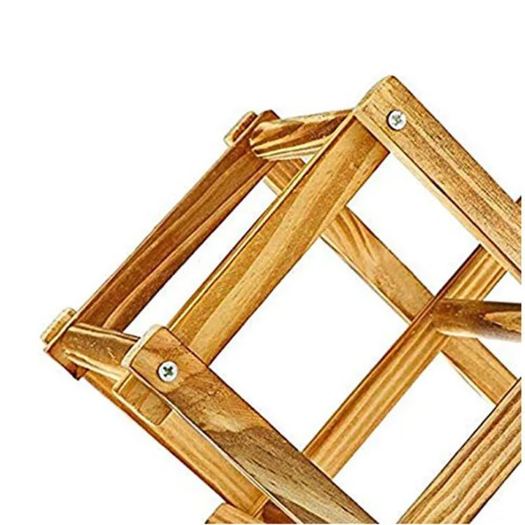 
Creative elegant large capacity lasting durability wood rack wall wine 