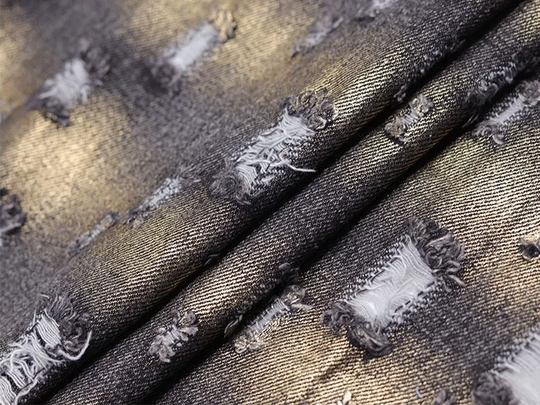 2024 New Design Denim Fabric High Quality Camouflage Coloured  Printed  Reflective Denim Fabric Roll