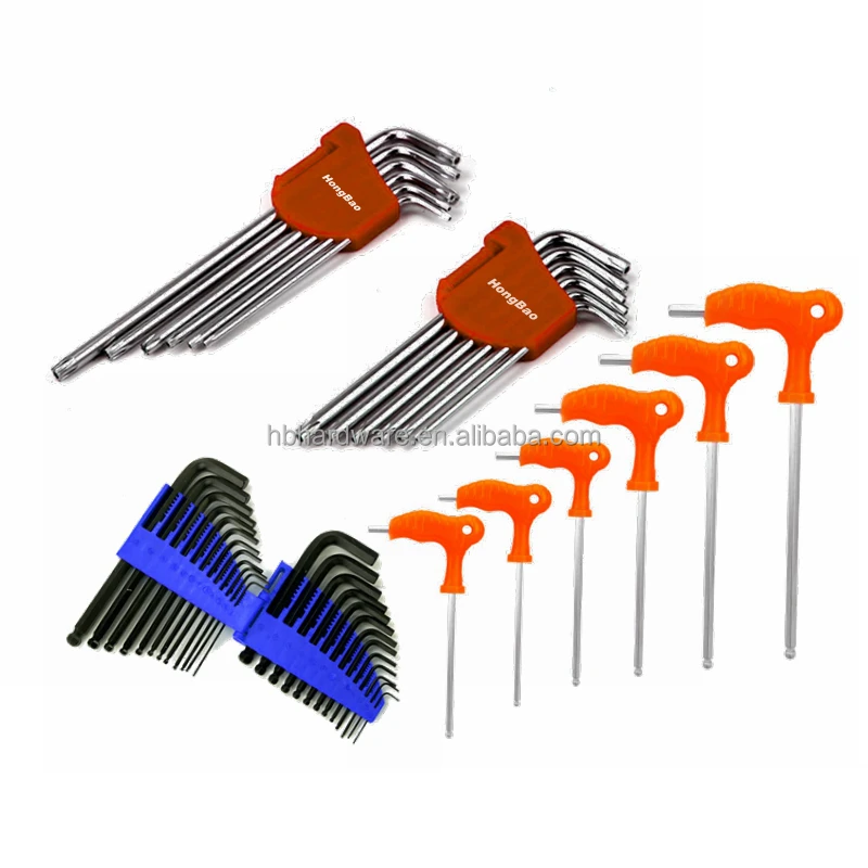 9 pcs Star Ball End hexagon wrench Allen Key Set Tools Kit 1.5mm-10mm Hex Key Allen Wrench Set for DIY home Usage Ware Repairing