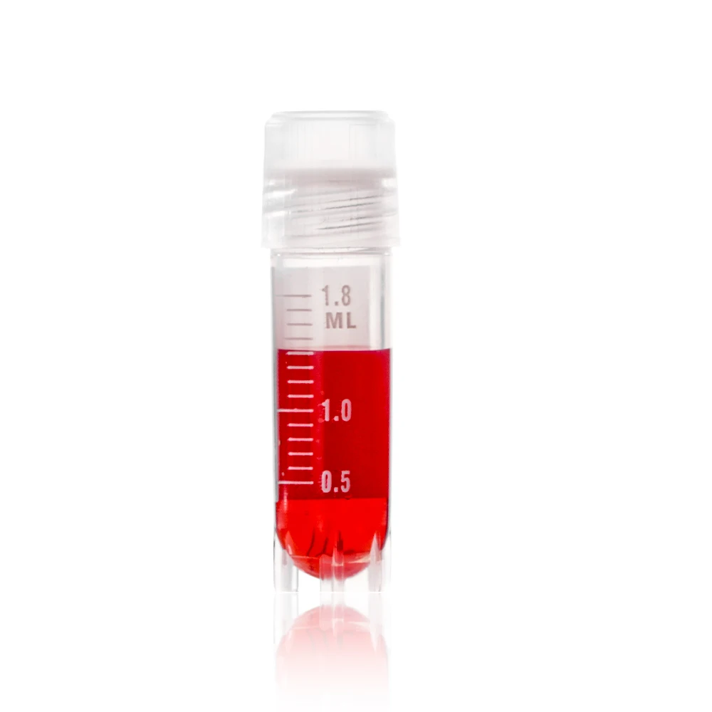 1.8 ml with lid Plastic Cryovial Tube Cryogenic Self Standing Vial