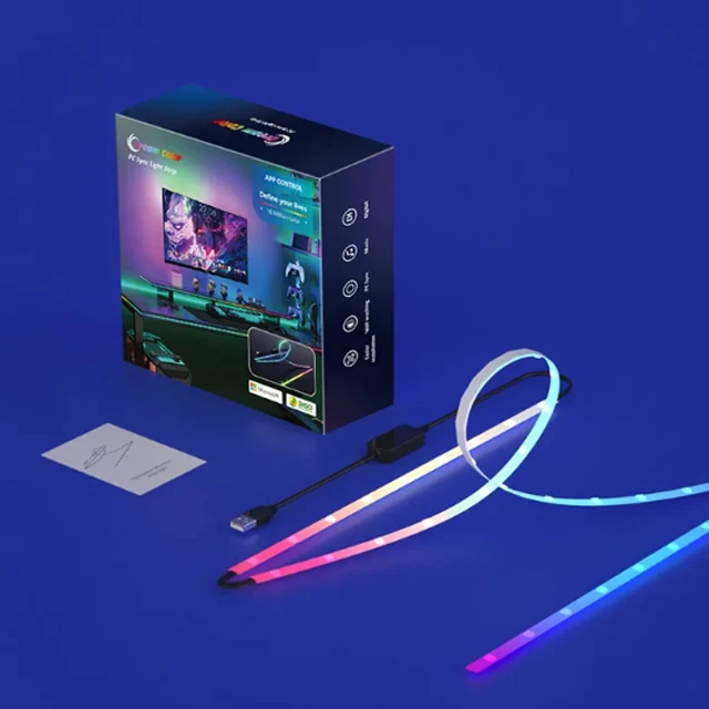 Banqcn rgbic smart tv sync светодиодные полосы для светодиодной подсветки оптовая продажа комплект освещение телевизора умного дома