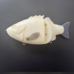 New Arrival Double Jointed Fishing Lure 16CM 130G Bass Lure Blanks With Soft Tail and Soft Chin Sinking Fishing Tackle