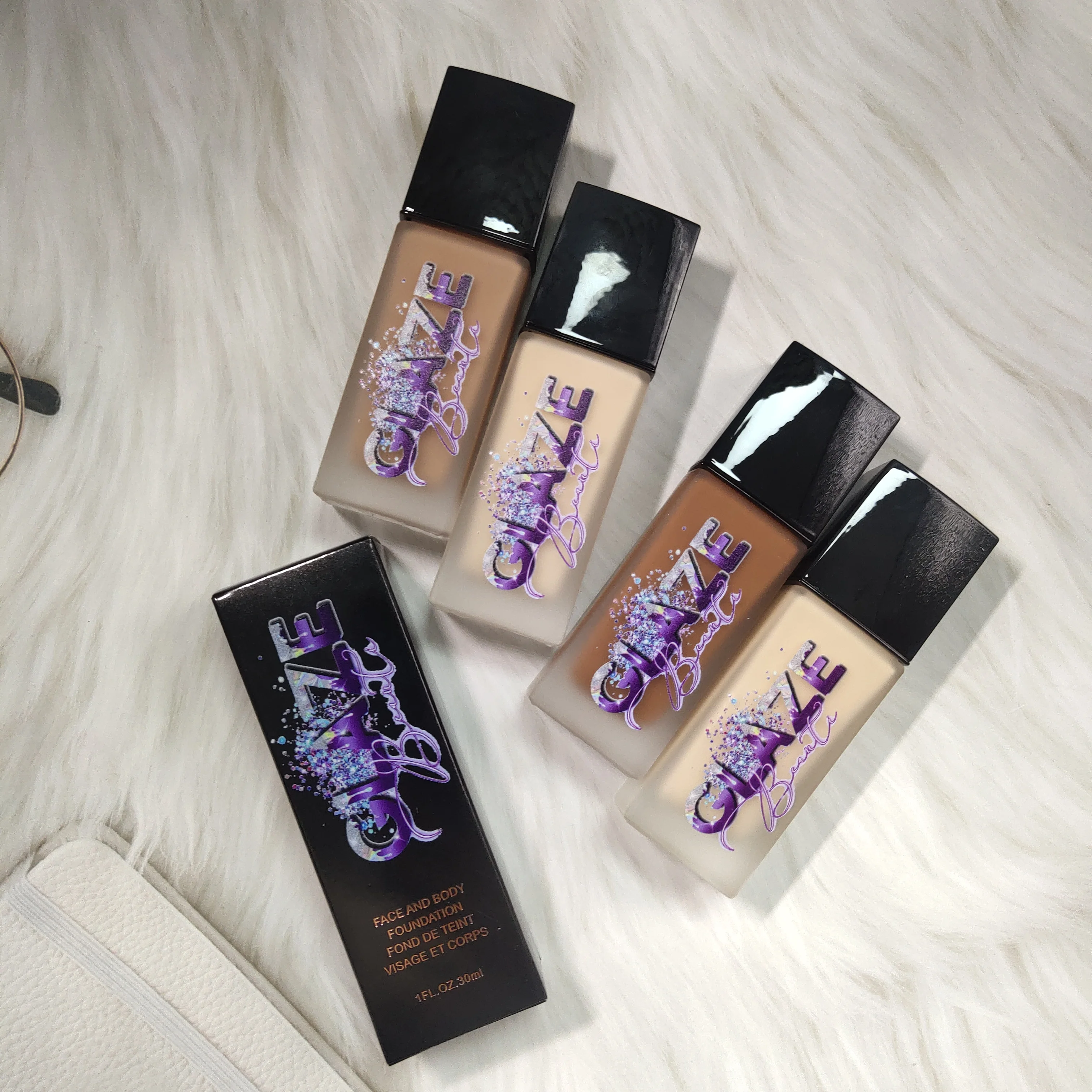 High Quality Private Label Makeup Black Skin Liquid Matte Foundation Makeup