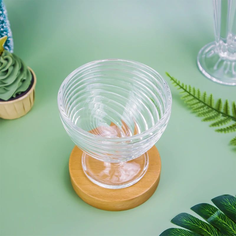 Luxury 316mL Single Wall Crystal Glass Ice Cream Bowl Wholesale From China