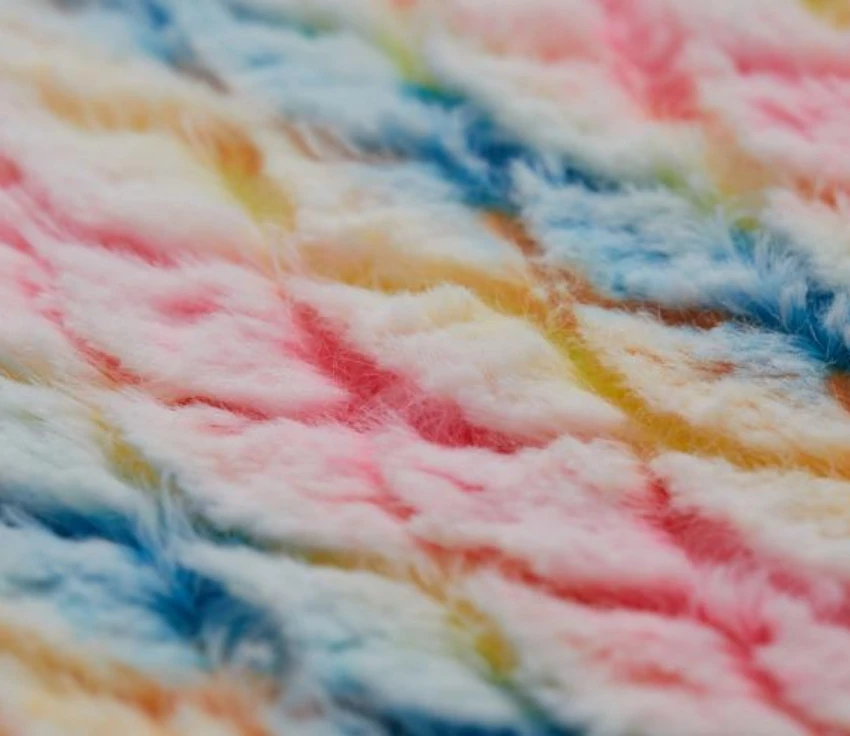 
 Красочная кроличья искусственная ткань Радужный искусственный мех 146SH38SSD 58/60 дюйма, 58 полиэстер вязаный T/T L/C CN;SHG Yuekun 300-900 г/м, 300-900gsm  