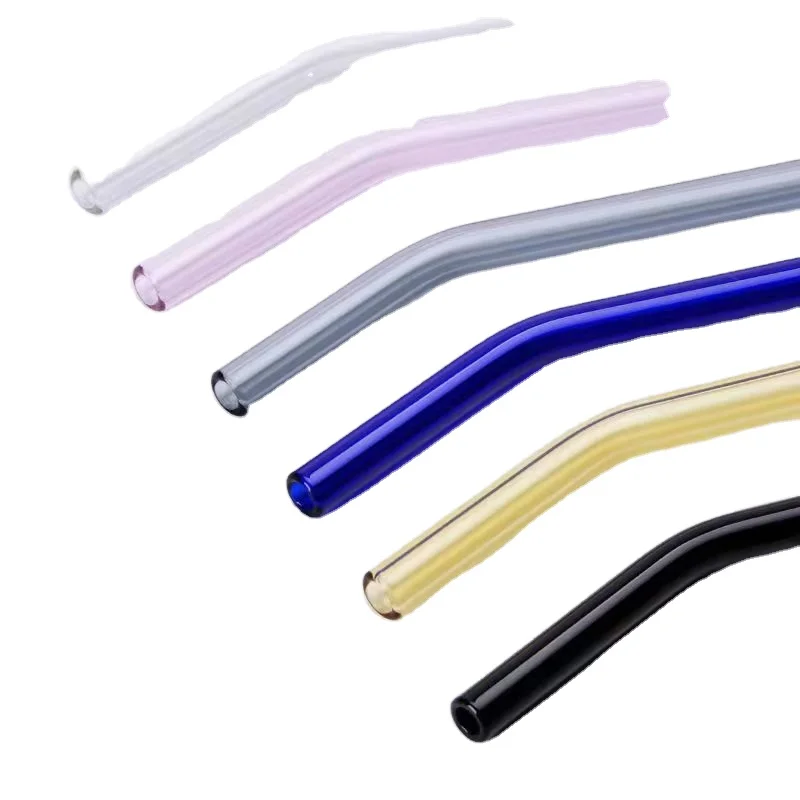 Healthy Reusable Borosilicate Colouful Glass Straw