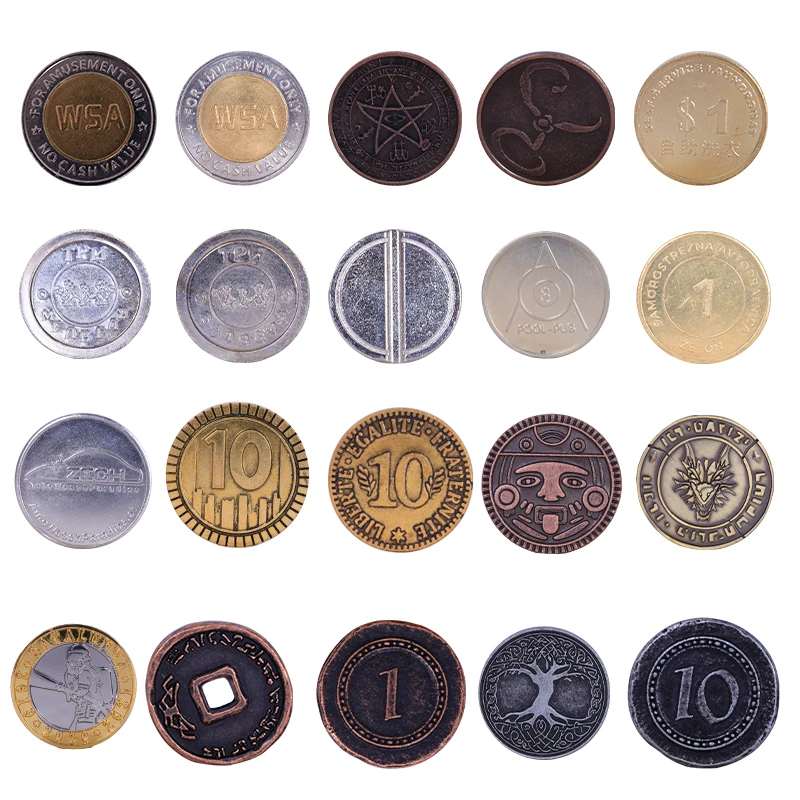 Free Design Service OEM ODM Brass Metal Stainless Steel Brass Coin Game Token Coin For Arcade Game Machine Amusement