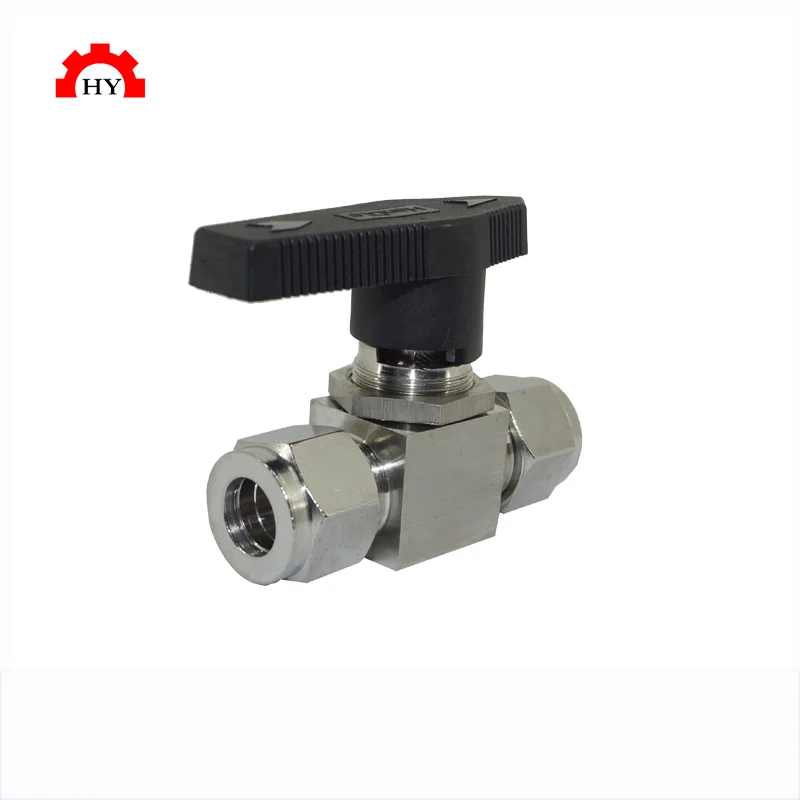 compression fitting 1/2 OD ss 3000 wog double ferrule origin instrument forged 2-way ball