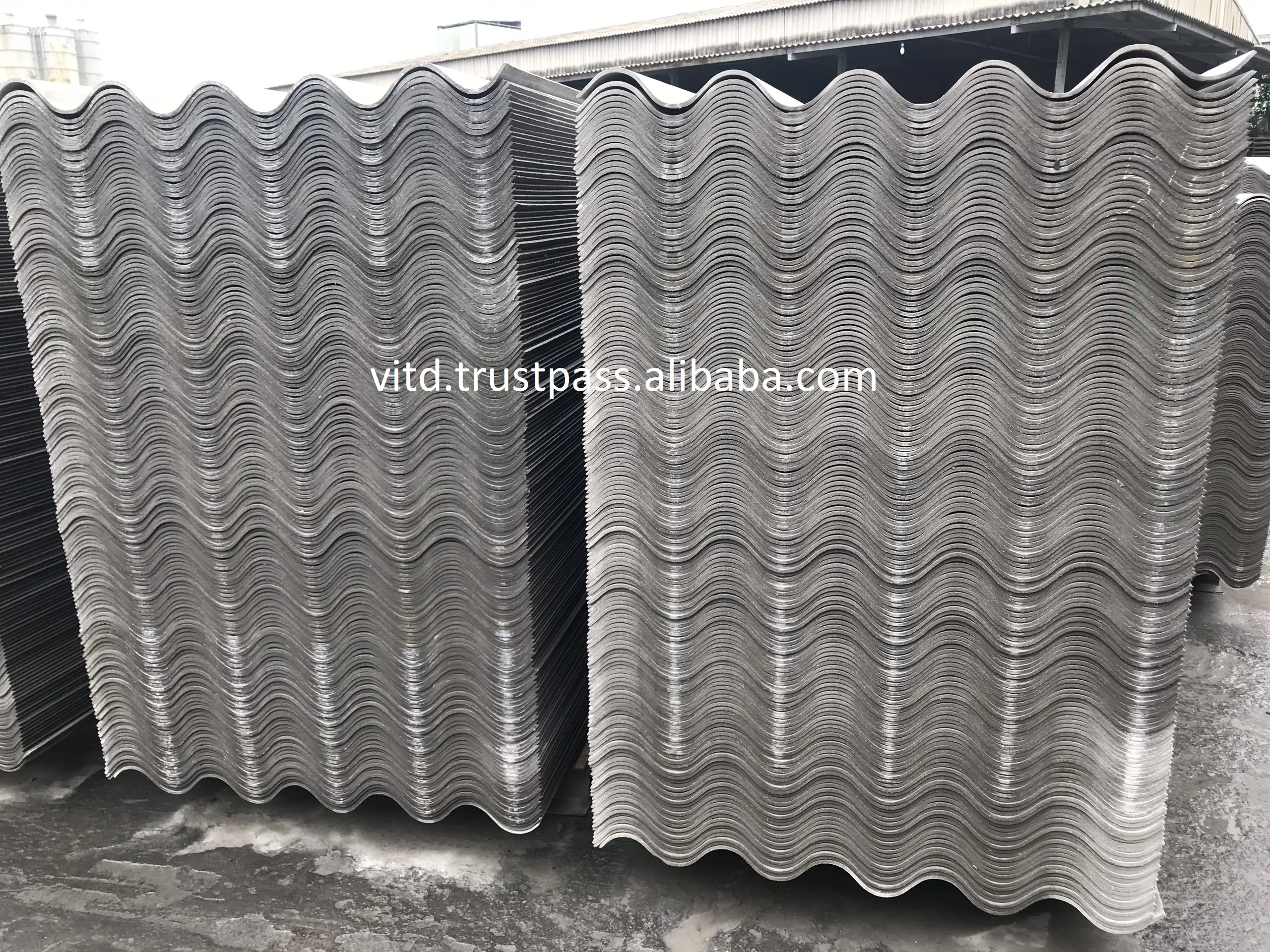 Kuralon fiber Non asbestos cement corrugated sheets 177/51