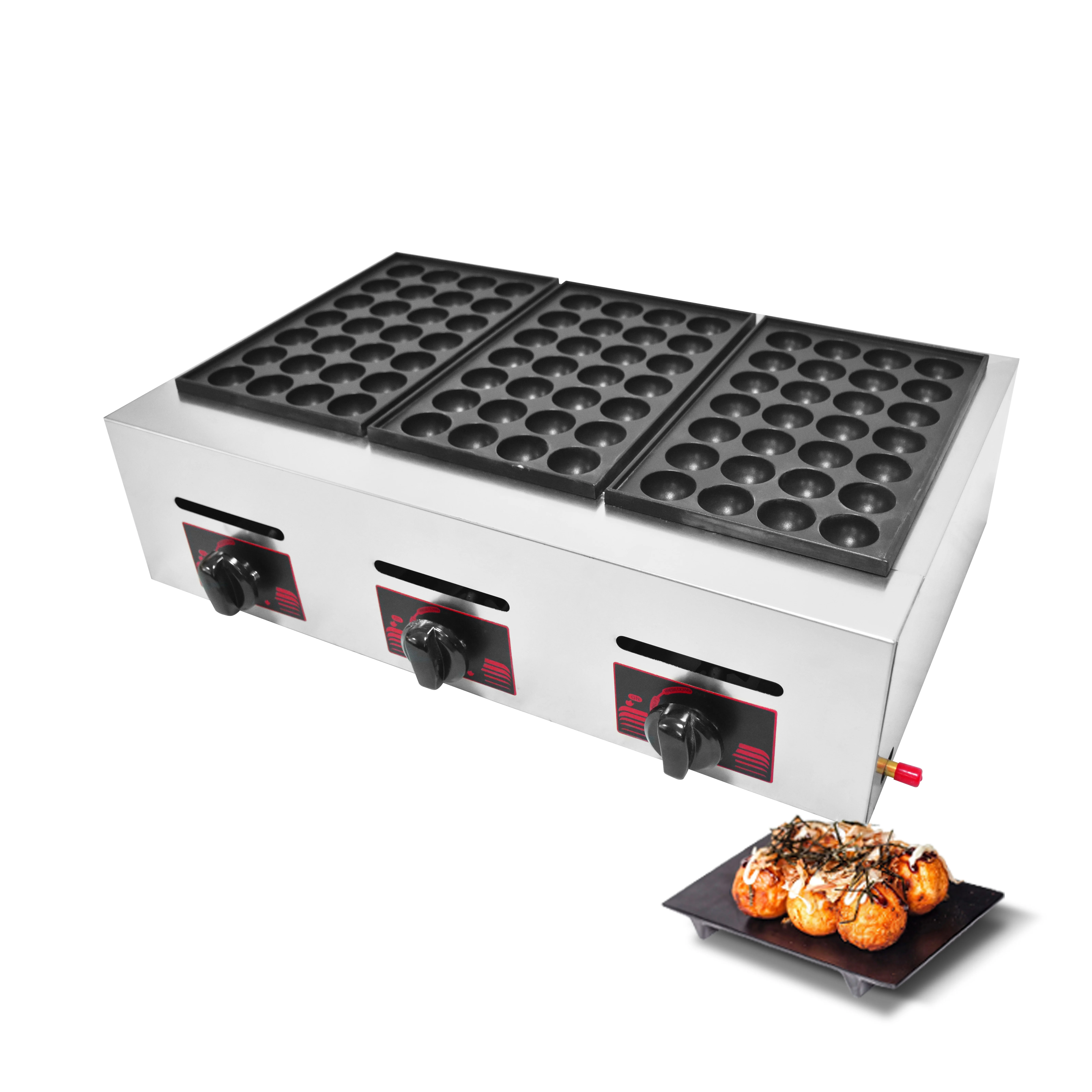 Коммерческая машина для производства газовых машин Takoyaki с 84 отверстиями 40 мм, машина для производства закусок для гриля Takoyaki и другие машины для приготовления закусок