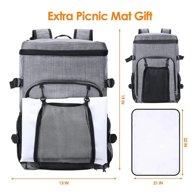 Amazon hot selling travel picnic beach wine beer cooler bag ice pack thermal insulated cooler backpack