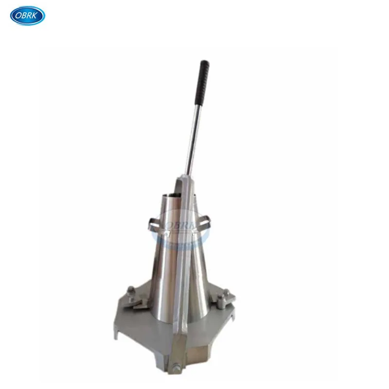 Китайский уплотнительный конус для бетона из нержавеющей стали полный набор испытательный аппарат уплотнения конуса с ковшом и штампованным прессом