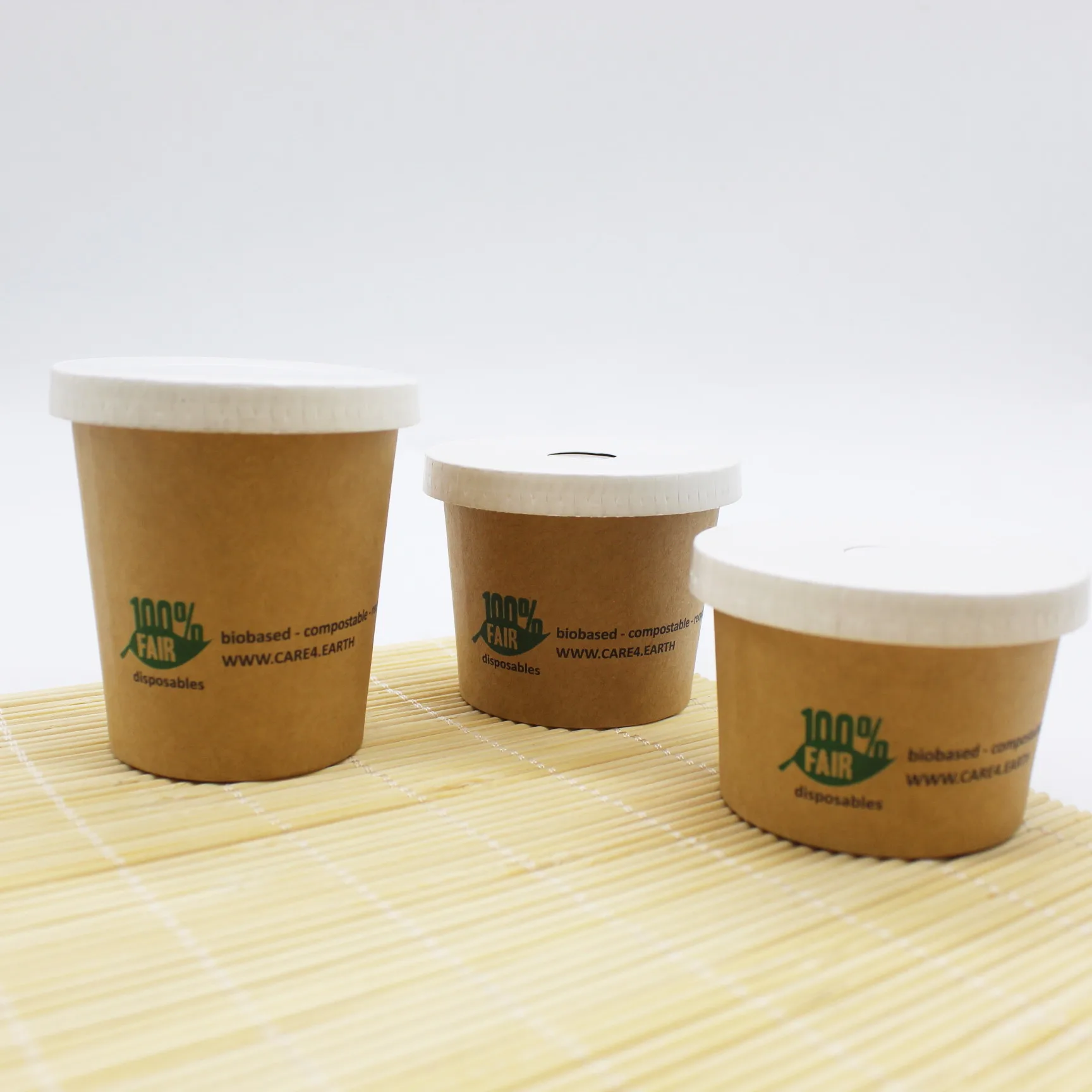 Одноразовые Дешевые стаканчики для соуса из бамбукового волокна 2 унции с крышкой 1 унция чашка 100 мл