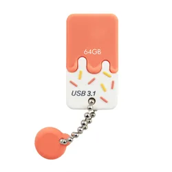 Factory Customization High End Fashion Ice Cream Music General Silicone 32g 64g U Disk