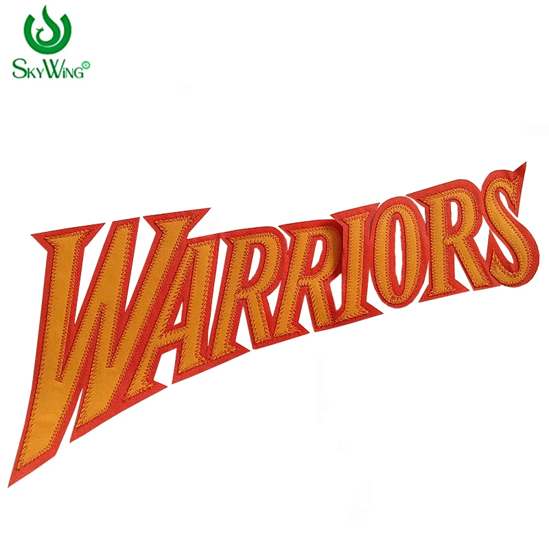 Sport Patch Twill embroidery Basketball Team Warriors Logo Patch Primary Team Embroidered Iron on Patch for sportswear
