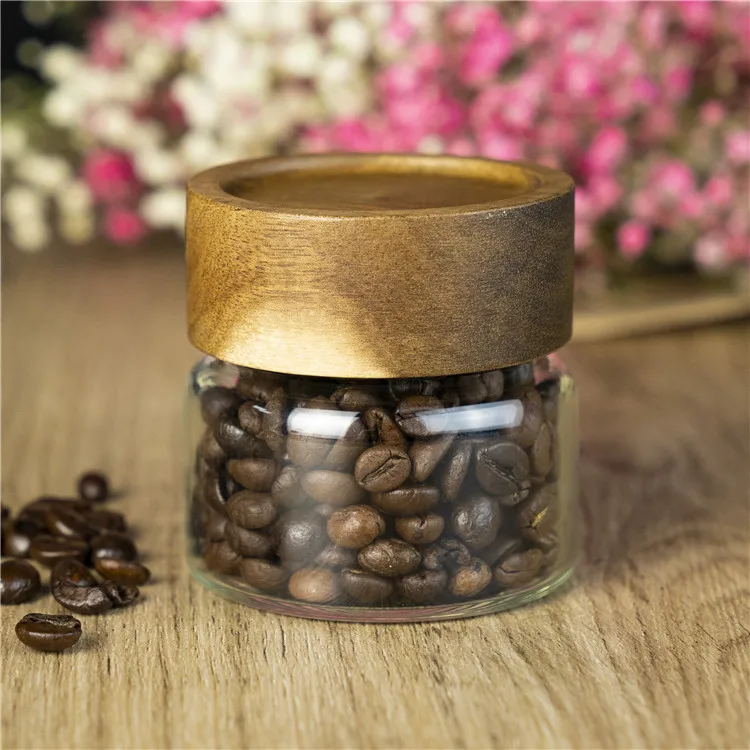 Factory price clear food storage borosilicate 110 ml glass jar for food tea