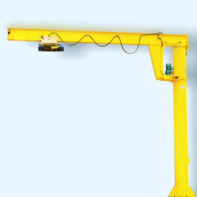 1-10 Ton Slew Motor Vehicle Mounted Rotation Boom Lifting Mini Swing Arm Fly Jib Crane with Electric Hoist