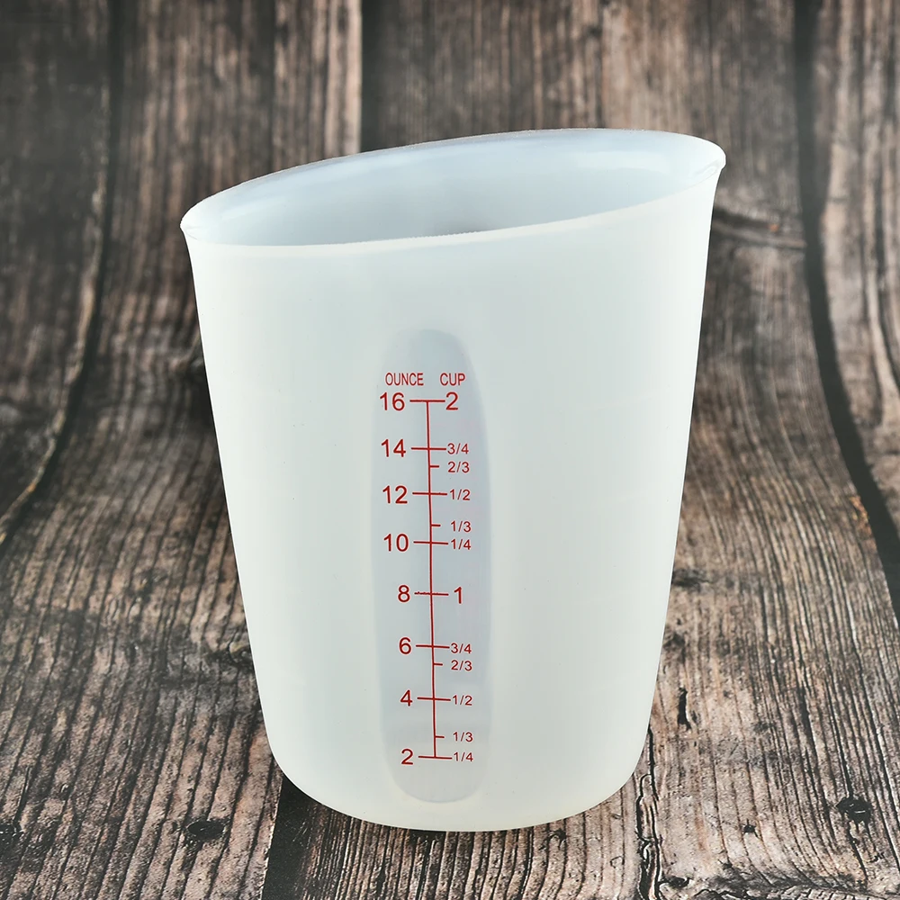 
High quality best selling squeeze and pour silicone measuring cup set 250ml 500ml 