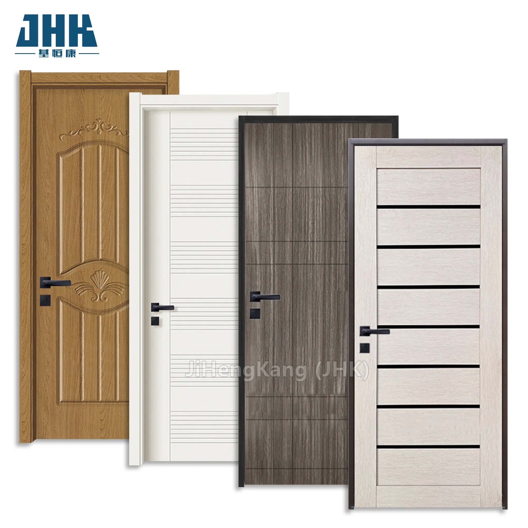 JHK-PS04 Household PVC door is easy to install waterproof white pvc bathroom doors price pvc doors prices Good quality