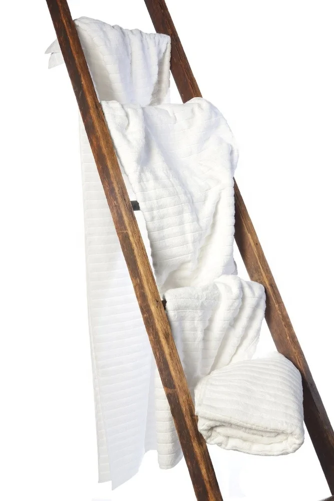 wholesale towels 100% Cotton Jacquard towel Classic Turkish Towels Jacquard Rib Style White Jumbo Bath Sheet