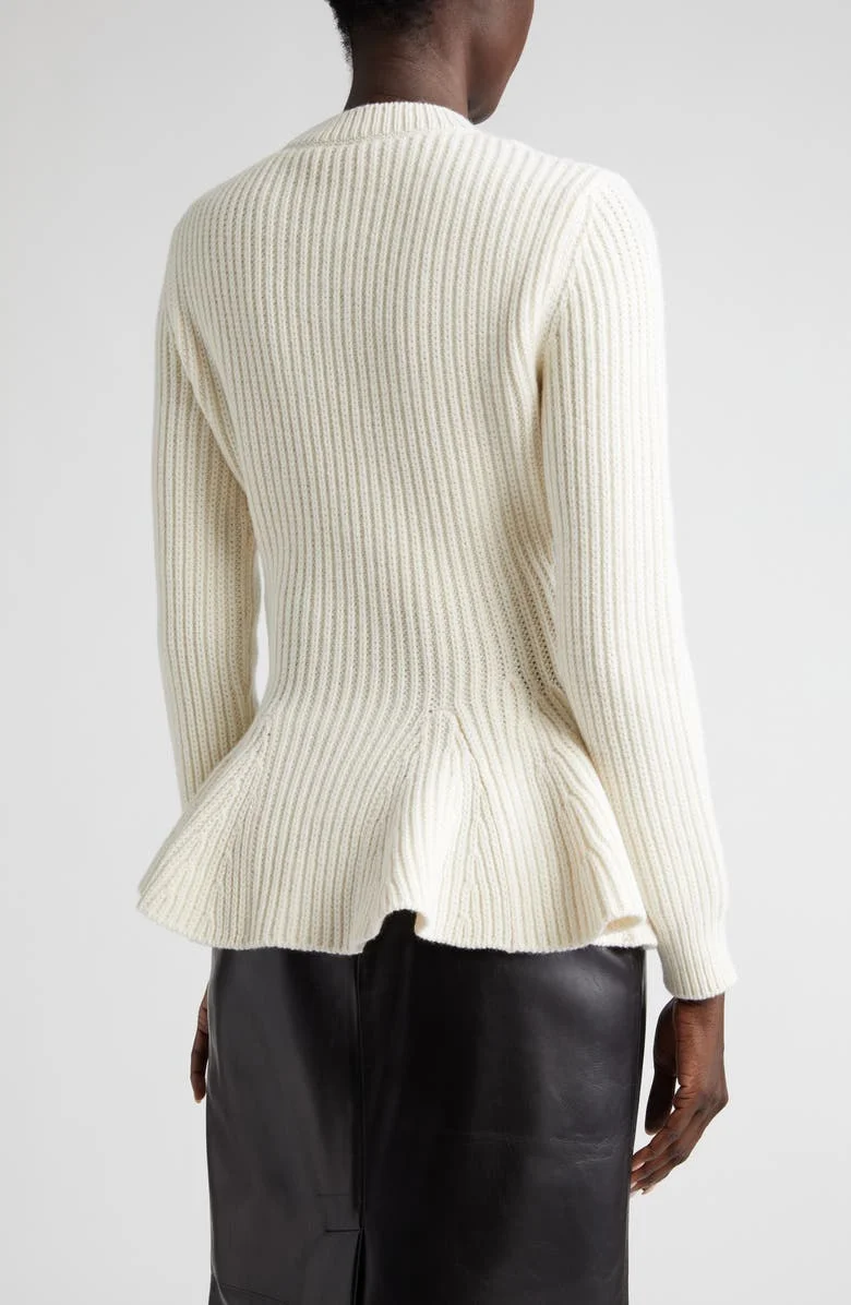 Custom Cable Knit Wool Cashmere Rib High Quality Ladies Sweater