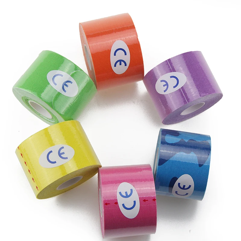 5cm*5m Muscle Therapeutic waterproof Printed military Kinesiology tape manufacturer