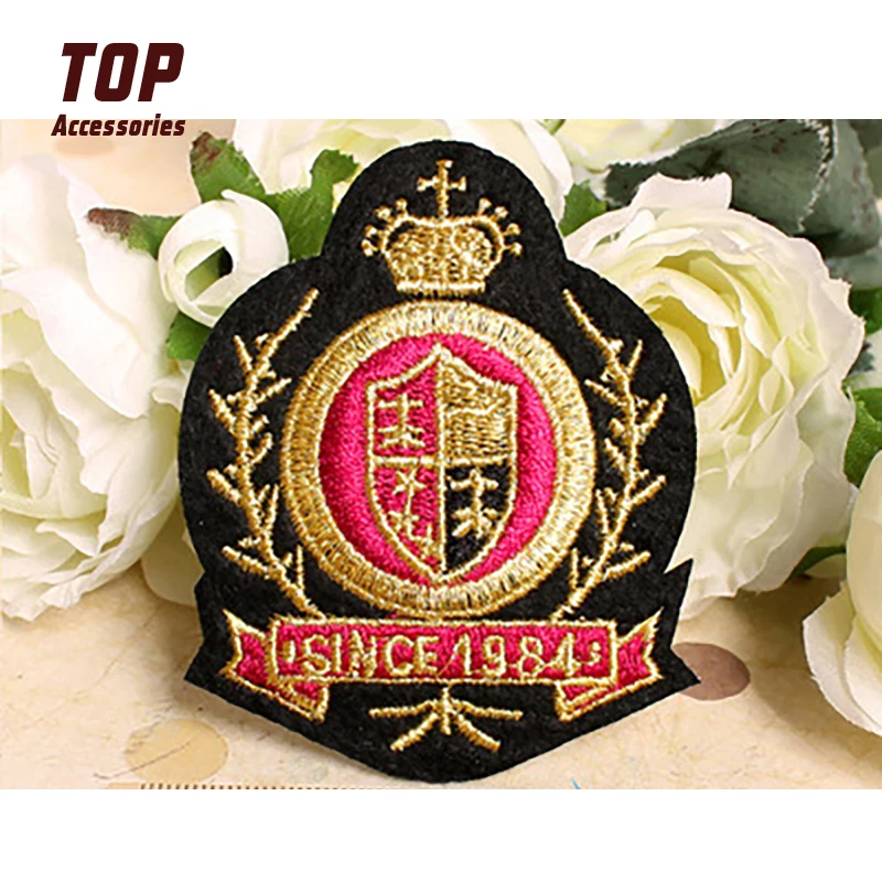 Wholesale Patches Embroidery Iron on Badges Custom for Jackets