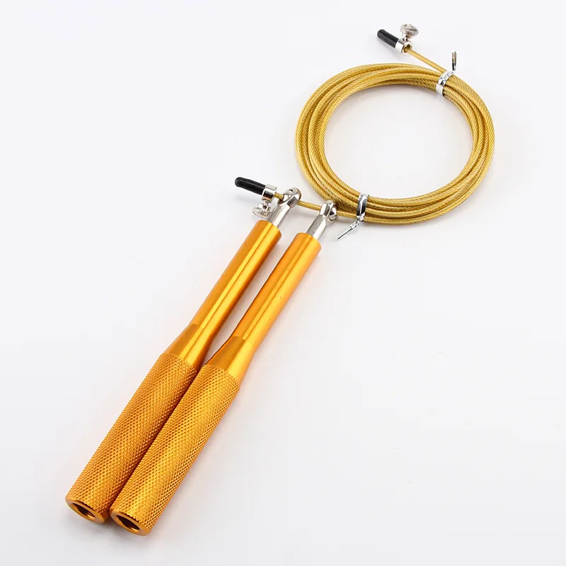 PVC Coated Steel Wire Skipping Jumping Rope With Aluminum Handle Universal Joint For Sports Home Gym Exercise