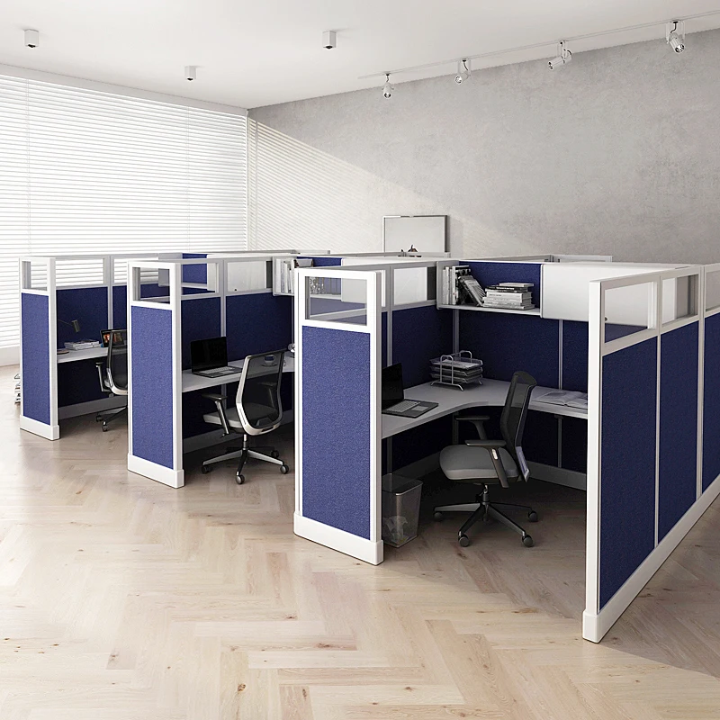 Modern Design L Shape Modular 2/4/6 Seat Office Cubicle Partition Call Center Office Workstation
