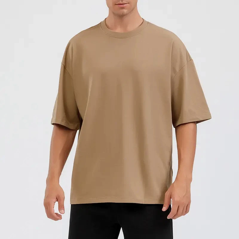 Wholesale Custom Logo Heavy Weight Plain Tshirts Bulk Tee 100 Cotton Men Tshirt 300gsm Thick Cotton Oversized Blank T Shirts