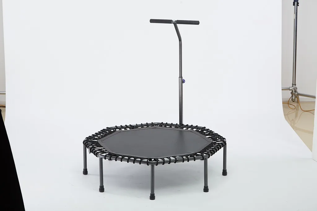 Foldable  Trampoline Max Load  Fitness Rebounder with Adjustable Handle  Exercise Trampoline for Adults Indoor/Garden Workout