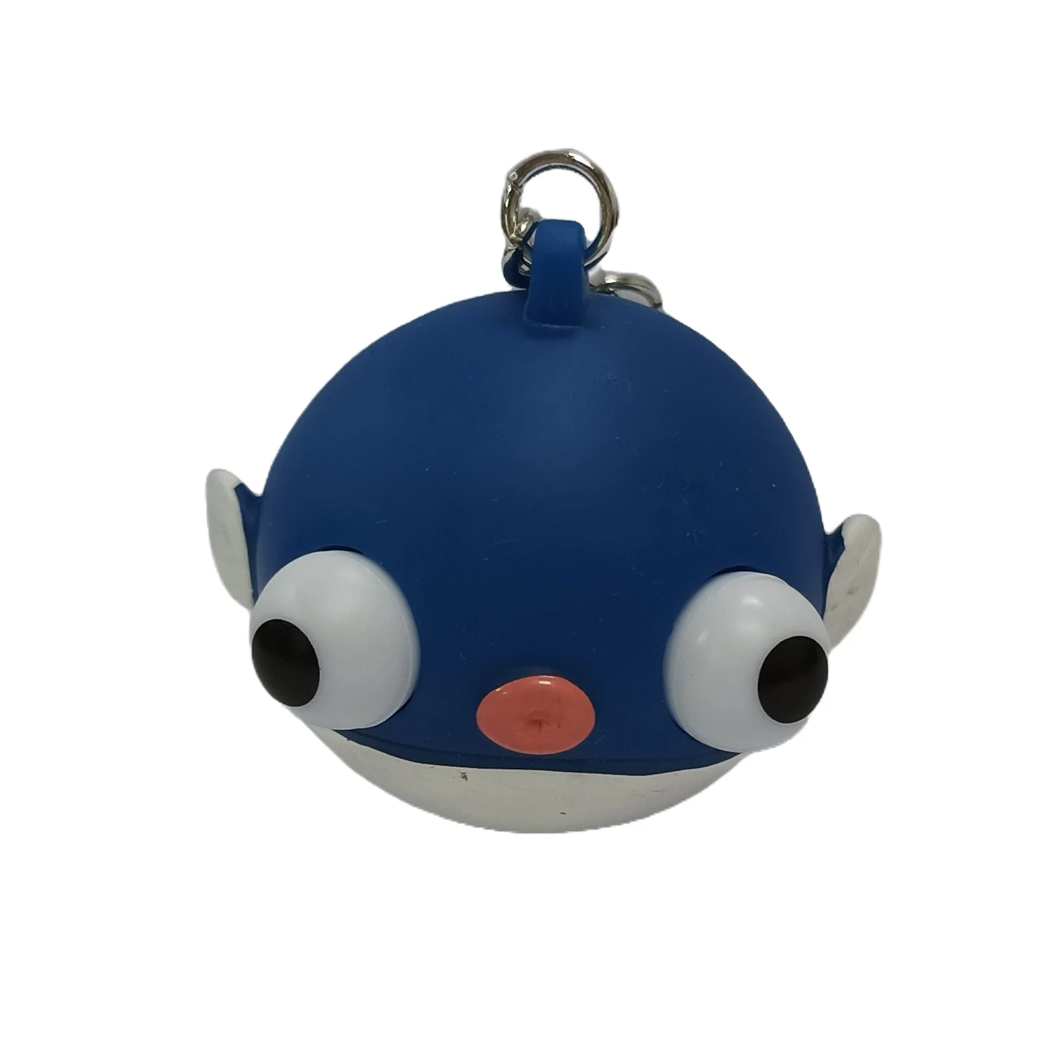 Squeeze eyes toy for promotion, soft plastic cartoon toy 3D fish shaped keychain