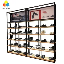 Modern design wooden Retail Shoe Display Rack Jordan Shoes Display Rack