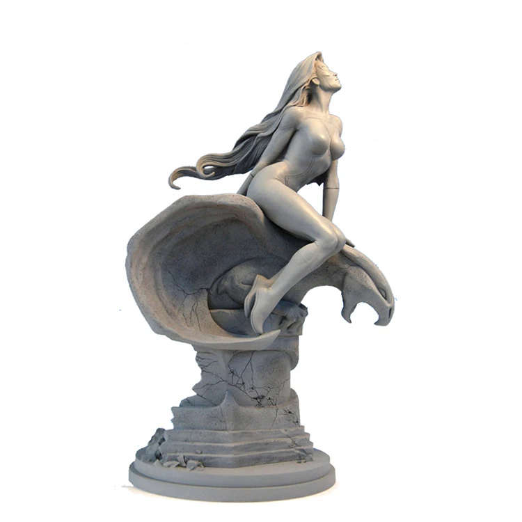 Modern garden decorative life size natural stone sitting lady sculpture marble carving woman statue