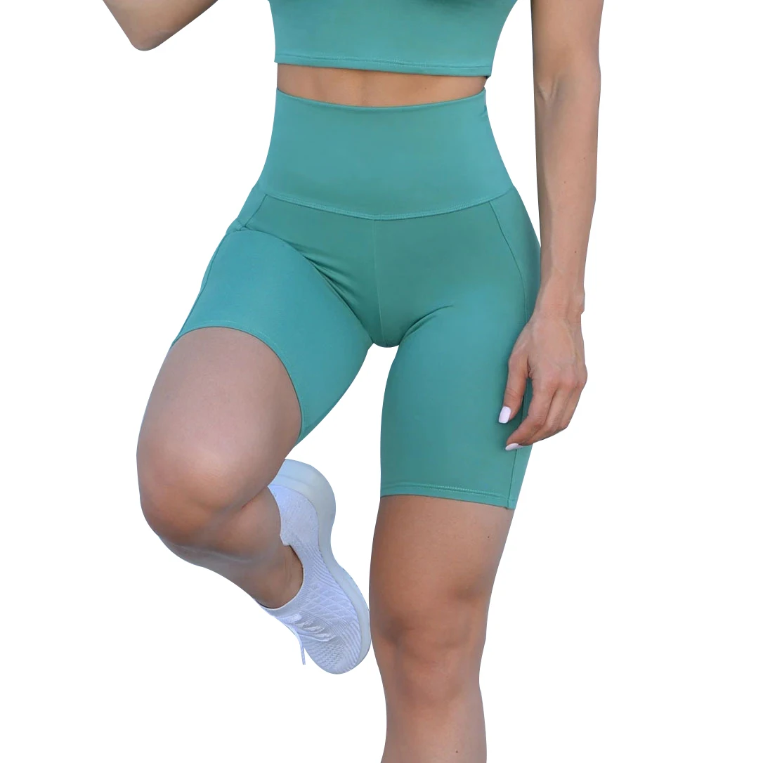 
Women High Waist Compression Butt Lifting Moisture Wicking Training Shorts wholesale 